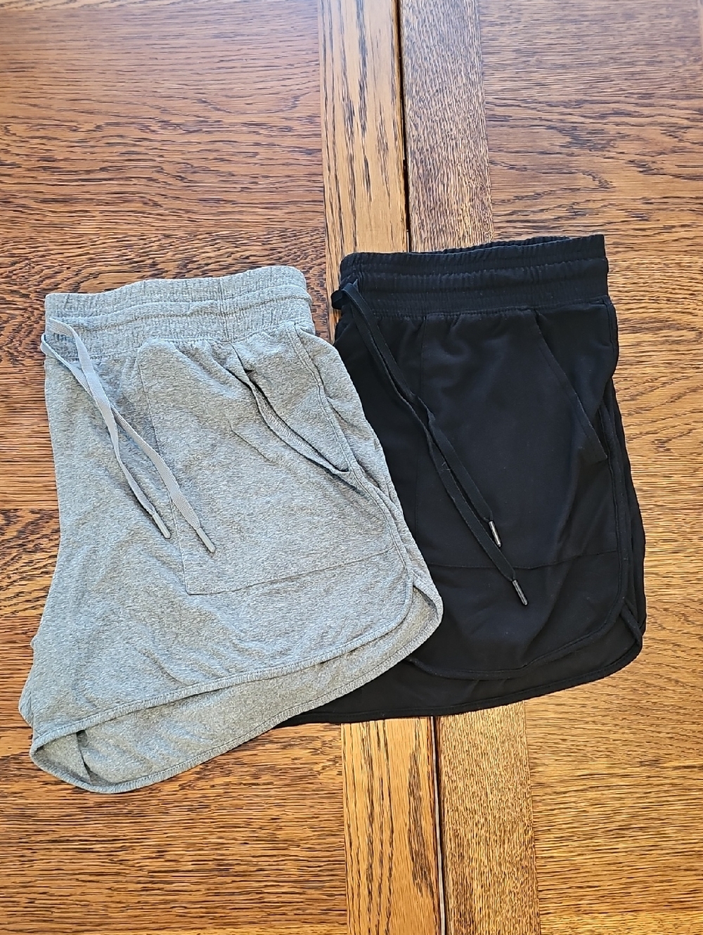 Athletic Works Gray & Black Drawstring Shorts-2 Pairs!
